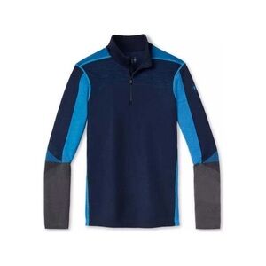 NWT Smartwool Intraknit Thermal Merino Base Layer Colorblock 1/4 Zip Shirt SZ XL